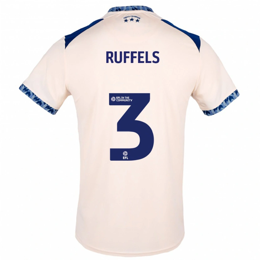 Danxen Kinder Josh Ruffels #3 Creme Marine Auswärtstrikot Trikot 2025/26 T-Shirt