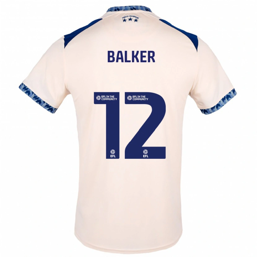 Danxen Kinder Radinio Balker #12 Creme Marine Auswärtstrikot Trikot 2025/26 T-Shirt