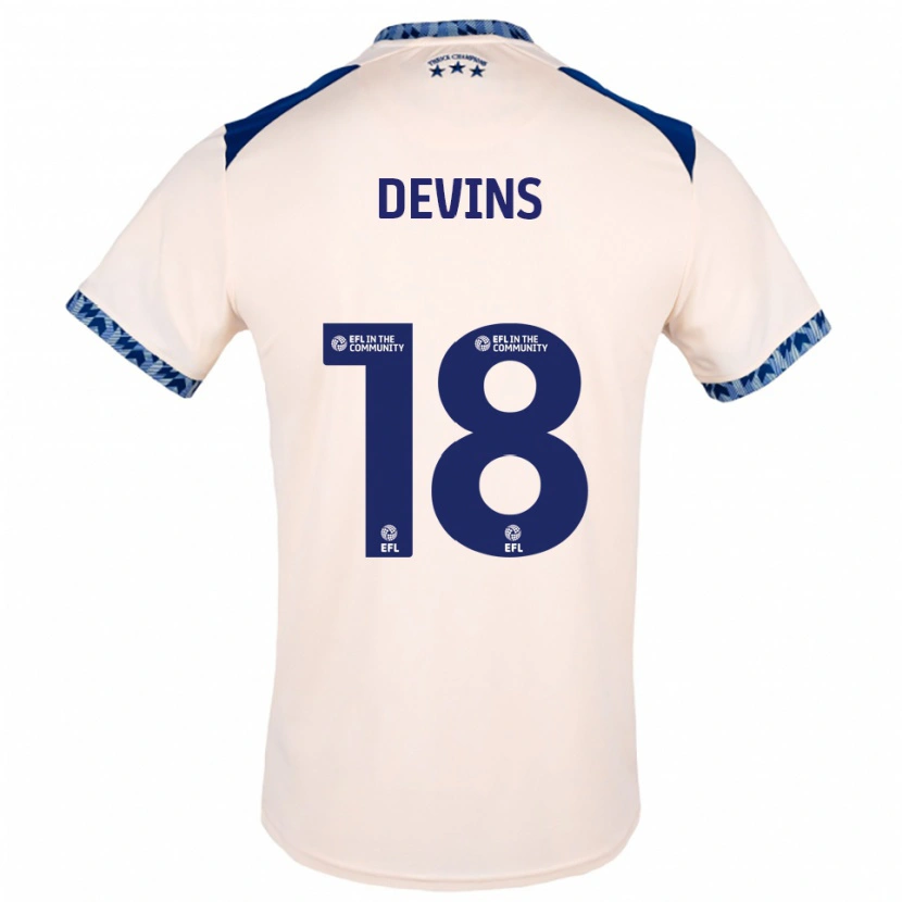 Danxen Kinder Caitlin Devins #18 Creme Marine Auswärtstrikot Trikot 2025/26 T-Shirt