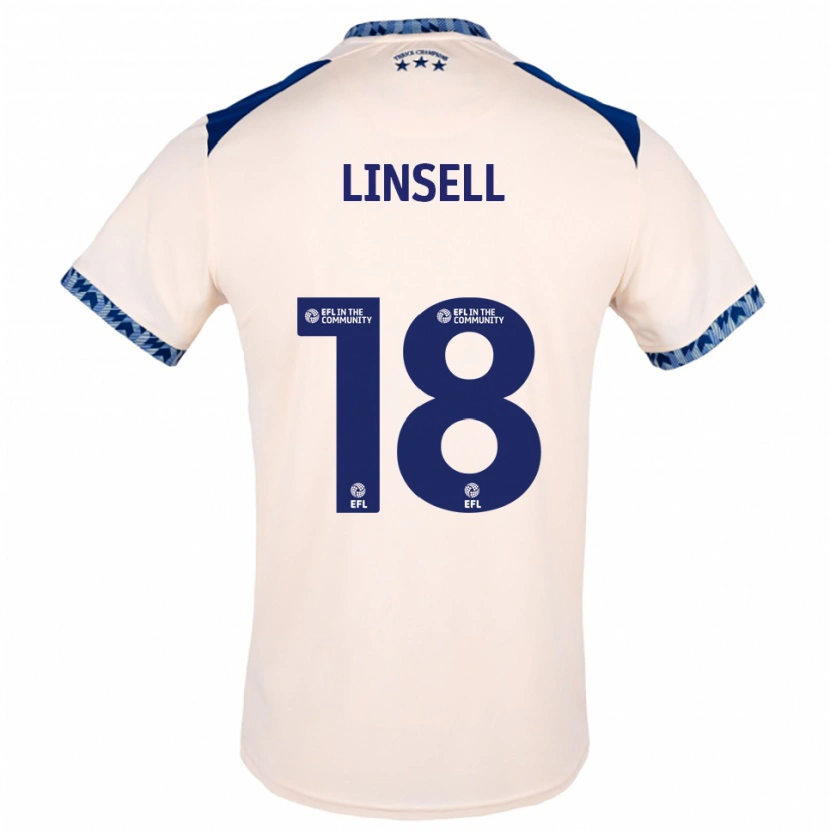 Danxen Kinder Alice Linsell #18 Creme Marine Auswärtstrikot Trikot 2025/26 T-Shirt