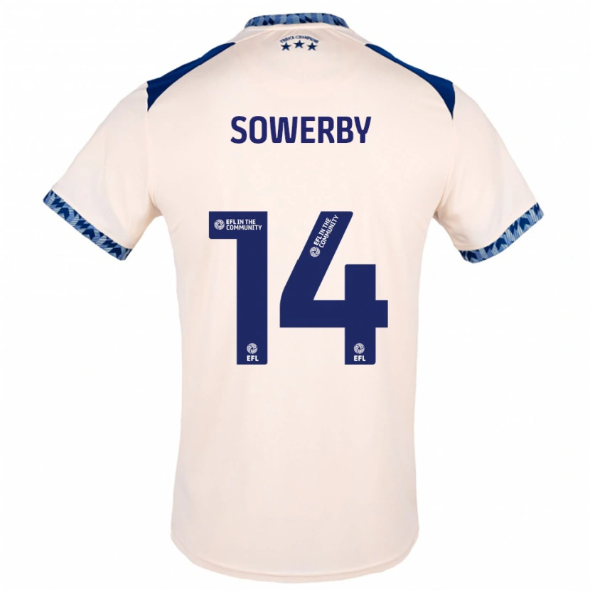 Danxen Kinder Lucy Sowerby #14 Creme Marine Auswärtstrikot Trikot 2025/26 T-Shirt