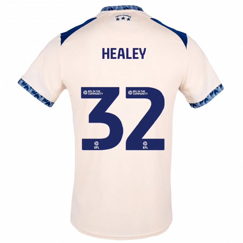Danxen Kinder Rhys Healey #32 Creme Marine Auswärtstrikot Trikot 2025/26 T-Shirt