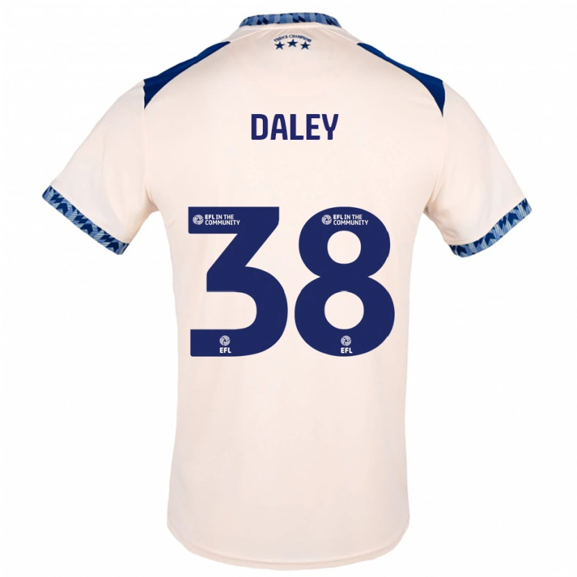 Danxen Kinder Luke Daley #38 Creme Marine Auswärtstrikot Trikot 2025/26 T-Shirt