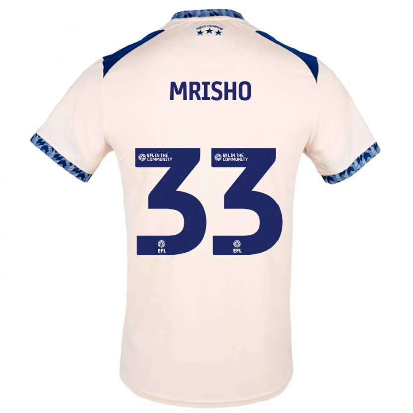Danxen Kinder Omari Mrisho #33 Creme Marine Auswärtstrikot Trikot 2025/26 T-Shirt
