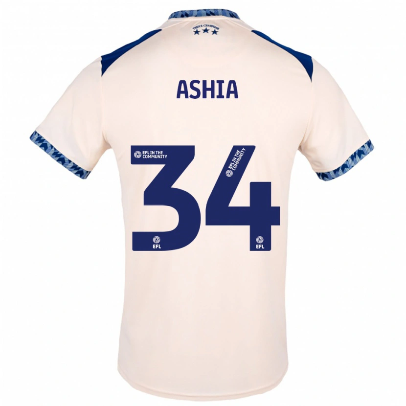 Danxen Kinder Cameron Ashia #34 Creme Marine Auswärtstrikot Trikot 2025/26 T-Shirt