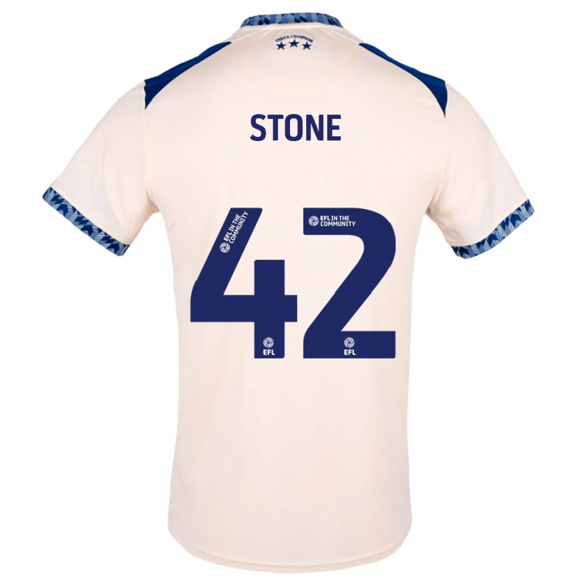 Danxen Kinder Michael Stone #42 Creme Marine Auswärtstrikot Trikot 2025/26 T-Shirt