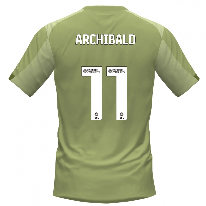 Danxen Kinder Theo Archibald #11 Salbei Champagner Auswärtstrikot Trikot 2025/26 T-Shirt