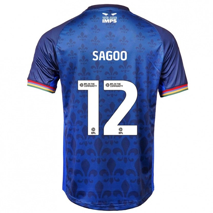 Danxen Kinder Kian Sagoo #12 Blau Marine Auswärtstrikot Trikot 2025/26 T-Shirt