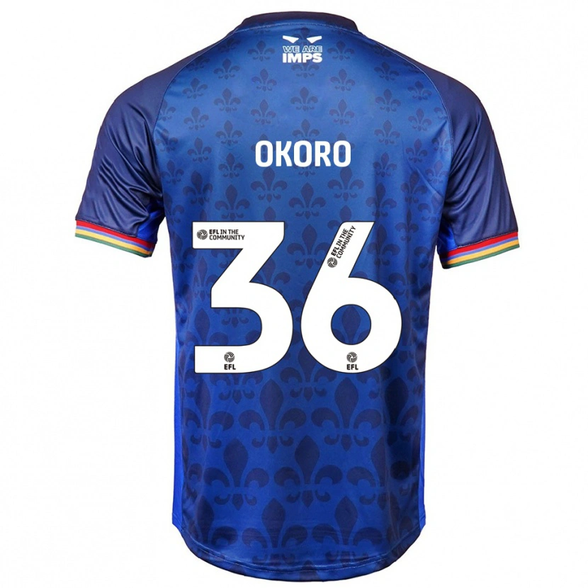 Danxen Kinder Zane Okoro #36 Blau Marine Auswärtstrikot Trikot 2025/26 T-Shirt
