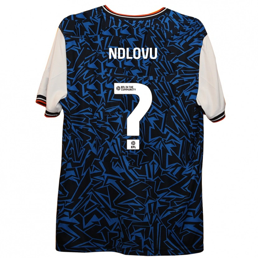 Danxen Kinder Patience Ndlovu #0 Blau Schwarz Weiß Auswärtstrikot Trikot 2025/26 T-Shirt