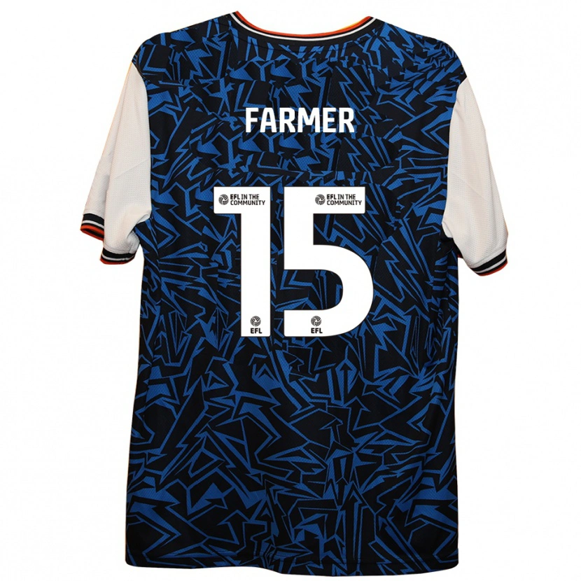 Danxen Kinder Nicole Farmer #15 Blau Schwarz Weiß Auswärtstrikot Trikot 2025/26 T-Shirt