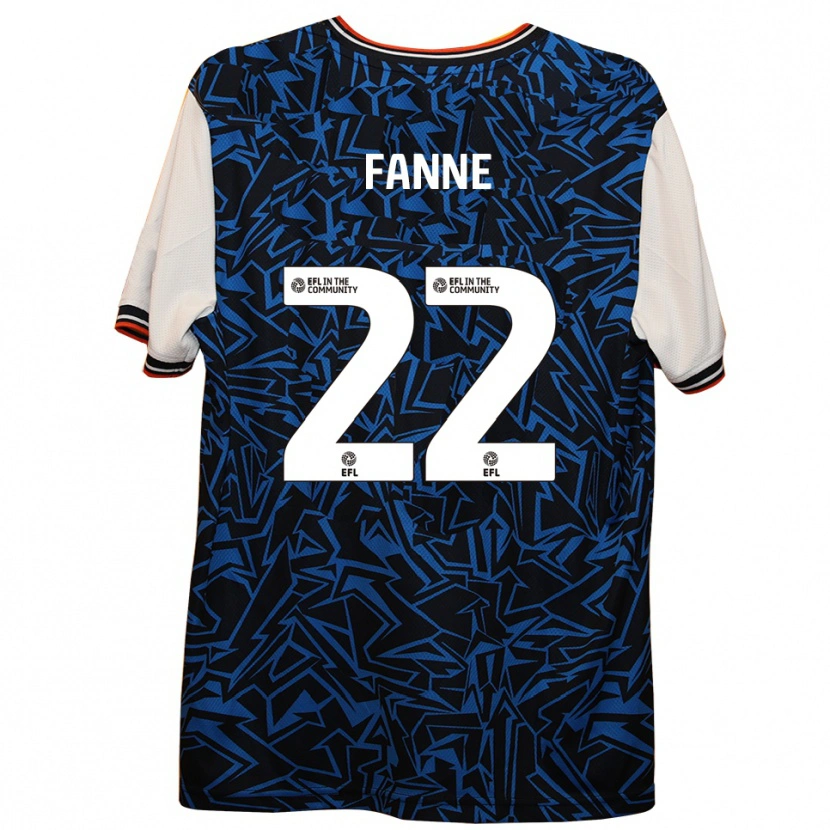 Danxen Kinder Lamine Fanne #22 Blau Schwarz Weiß Auswärtstrikot Trikot 2025/26 T-Shirt