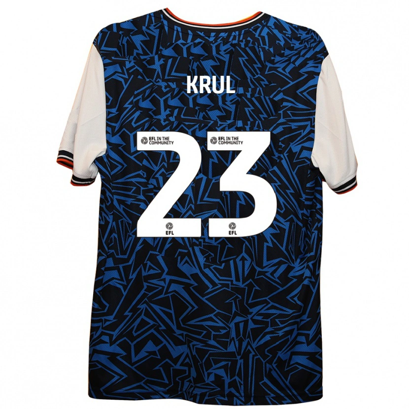Danxen Kinder Tim Krul #23 Blau Schwarz Weiß Auswärtstrikot Trikot 2025/26 T-Shirt