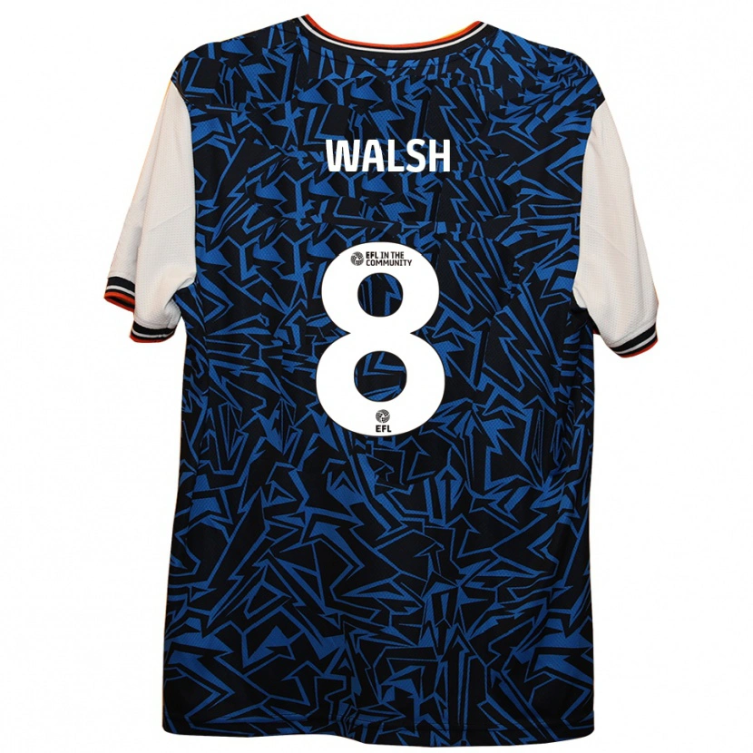 Danxen Kinder Liam Walsh #8 Blau Schwarz Weiß Auswärtstrikot Trikot 2025/26 T-Shirt