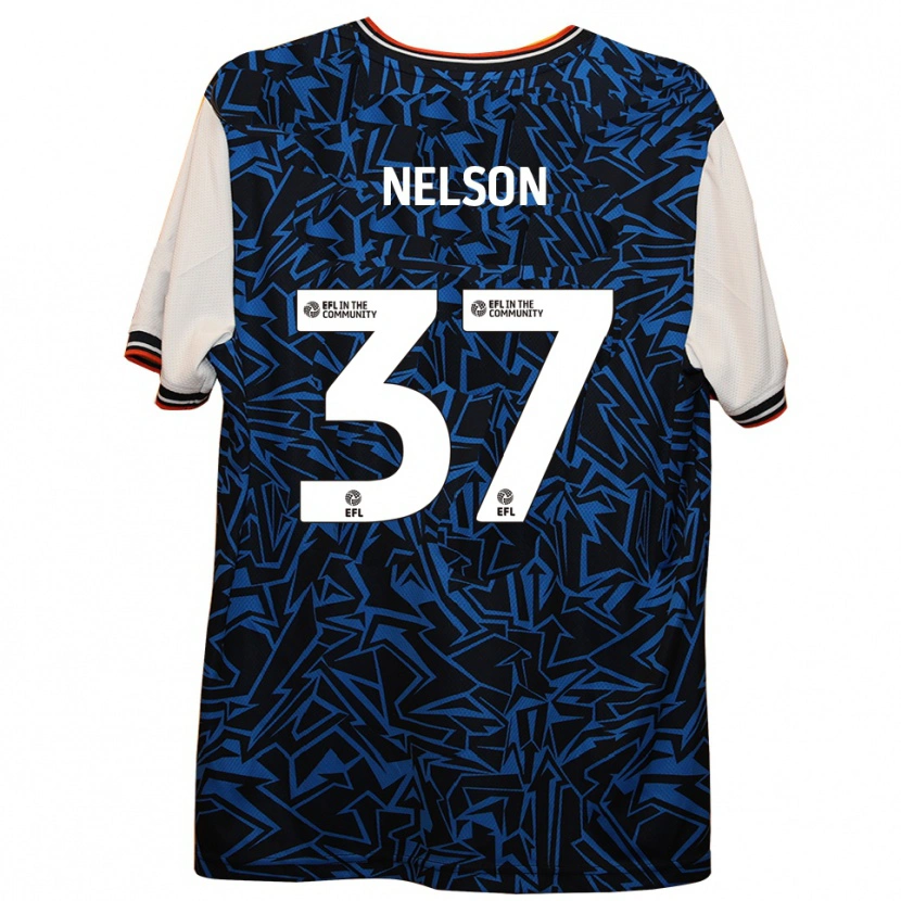 Danxen Kinder Zack Nelson #37 Blau Schwarz Weiß Auswärtstrikot Trikot 2025/26 T-Shirt
