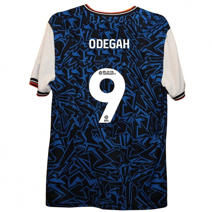 Danxen Kinder Jamie Odegah #9 Blau Schwarz Weiß Auswärtstrikot Trikot 2025/26 T-Shirt
