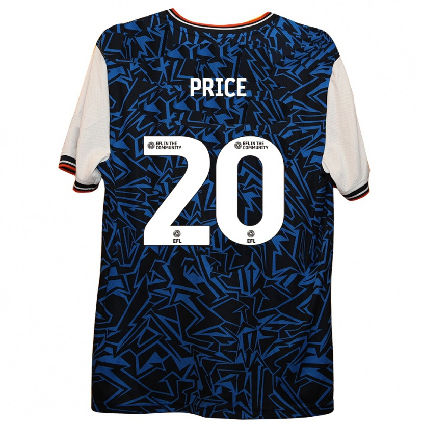 Danxen Kinder Erin Price #20 Blau Schwarz Weiß Auswärtstrikot Trikot 2025/26 T-Shirt