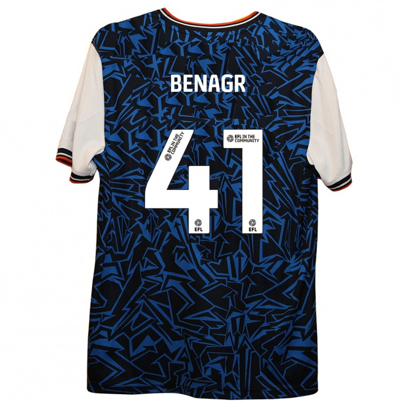 Danxen Kinder Benedict Benagr #41 Blau Schwarz Weiß Auswärtstrikot Trikot 2025/26 T-Shirt