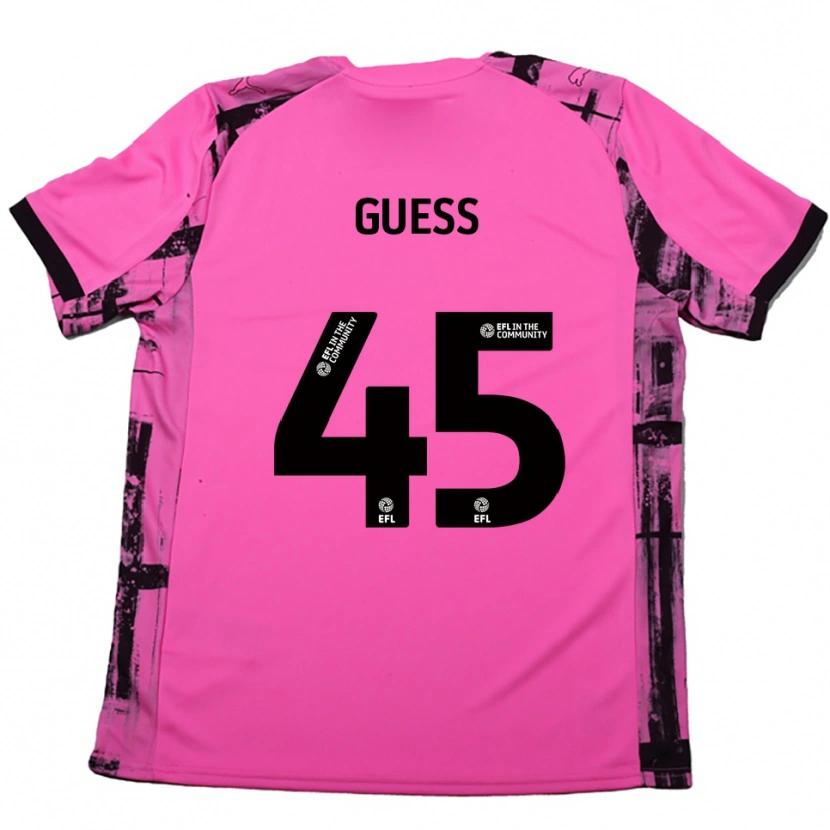 Danxen Kinder Harry Guess #45 Rosenrot Schwarz Auswärtstrikot Trikot 2025/26 T-Shirt