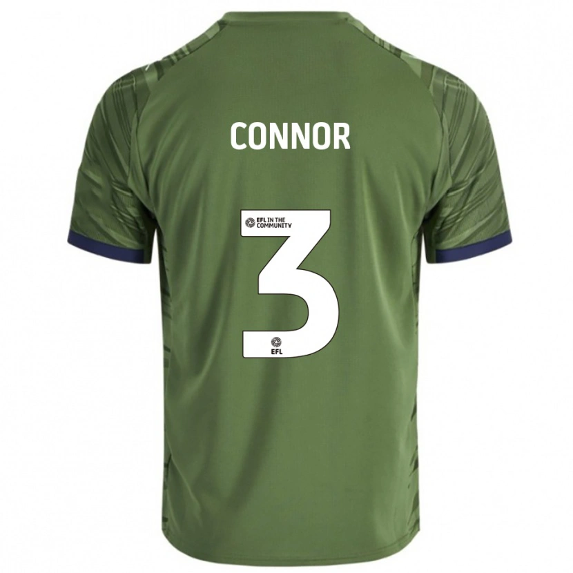 Danxen Kinder Niamh Connor #3 Grün Weiß Auswärtstrikot Trikot 2025/26 T-Shirt
