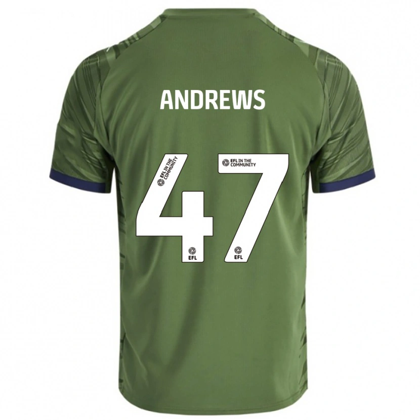 Danxen Kinder Joe Andrews #47 Grün Weiß Auswärtstrikot Trikot 2025/26 T-Shirt