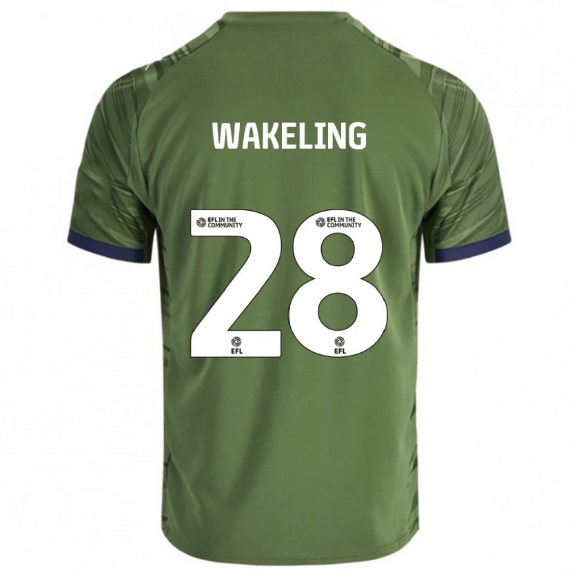 Danxen Kinder Jacob Wakeling #28 Grün Weiß Auswärtstrikot Trikot 2025/26 T-Shirt