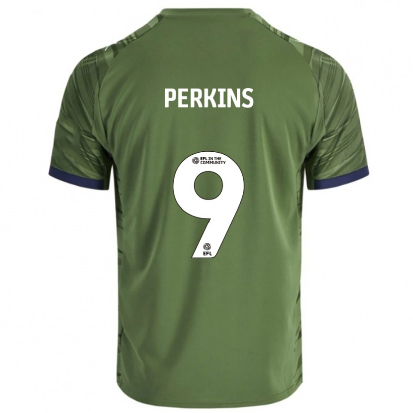 Danxen Kinder Kier Perkins #9 Grün Weiß Auswärtstrikot Trikot 2025/26 T-Shirt