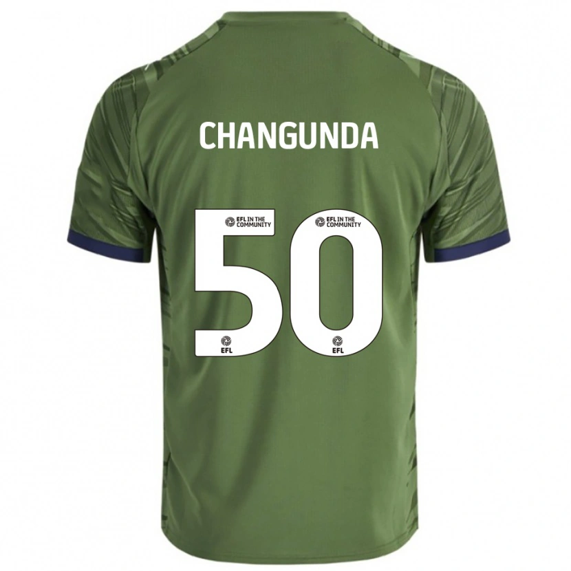 Danxen Kinder Andre Changunda #50 Grün Weiß Auswärtstrikot Trikot 2025/26 T-Shirt