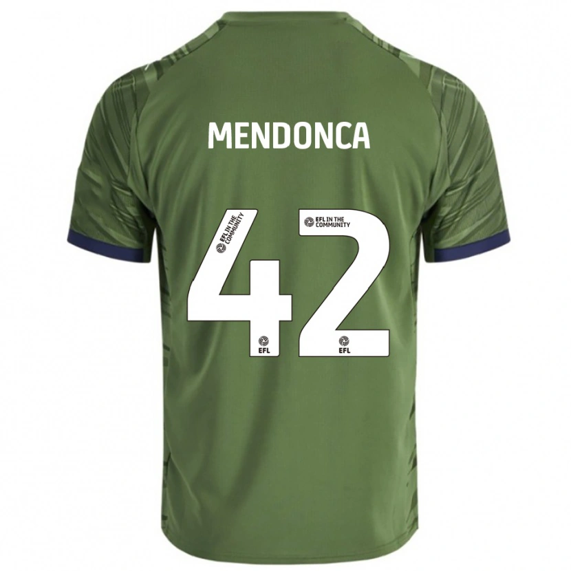 Danxen Kinder Lucca Mendonca #42 Grün Weiß Auswärtstrikot Trikot 2025/26 T-Shirt