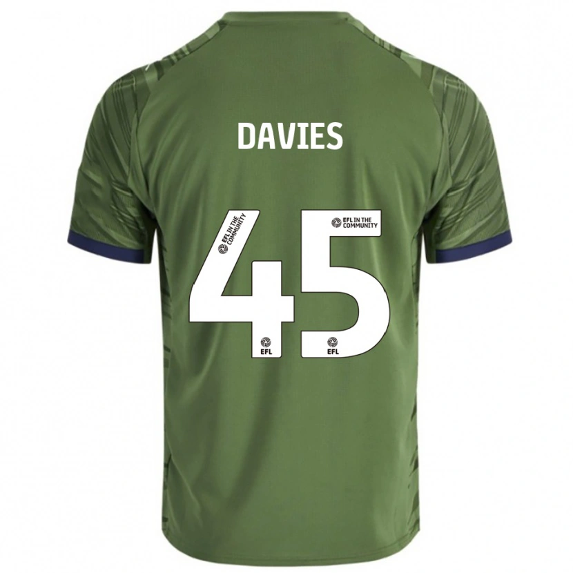 Danxen Kinder Joe Davies #45 Grün Weiß Auswärtstrikot Trikot 2025/26 T-Shirt