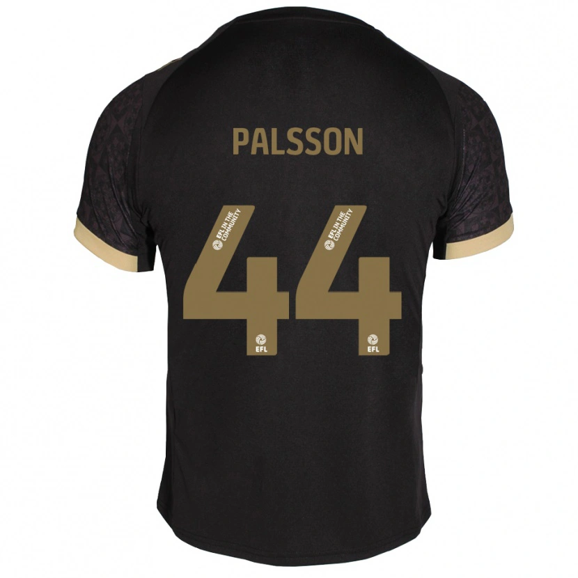 Danxen Kinder Victor Pálsson #44 Schwarz Gold Auswärtstrikot Trikot 2025/26 T-Shirt