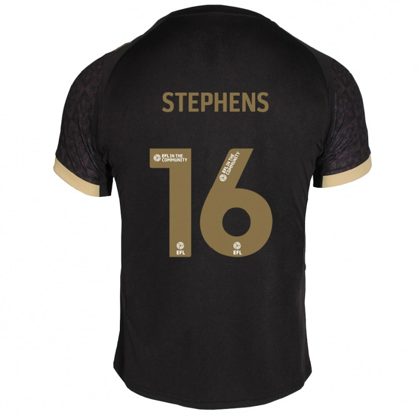 Danxen Kinder Ella Stephens #16 Schwarz Gold Auswärtstrikot Trikot 2025/26 T-Shirt