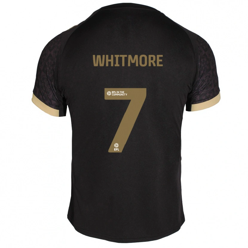 Danxen Kinder Charlotte Whitmore #7 Schwarz Gold Auswärtstrikot Trikot 2025/26 T-Shirt