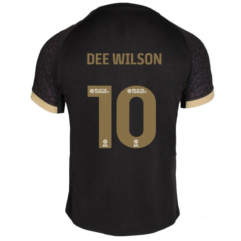 Danxen Kinder Georgia Dee Wilson #10 Schwarz Gold Auswärtstrikot Trikot 2025/26 T-Shirt