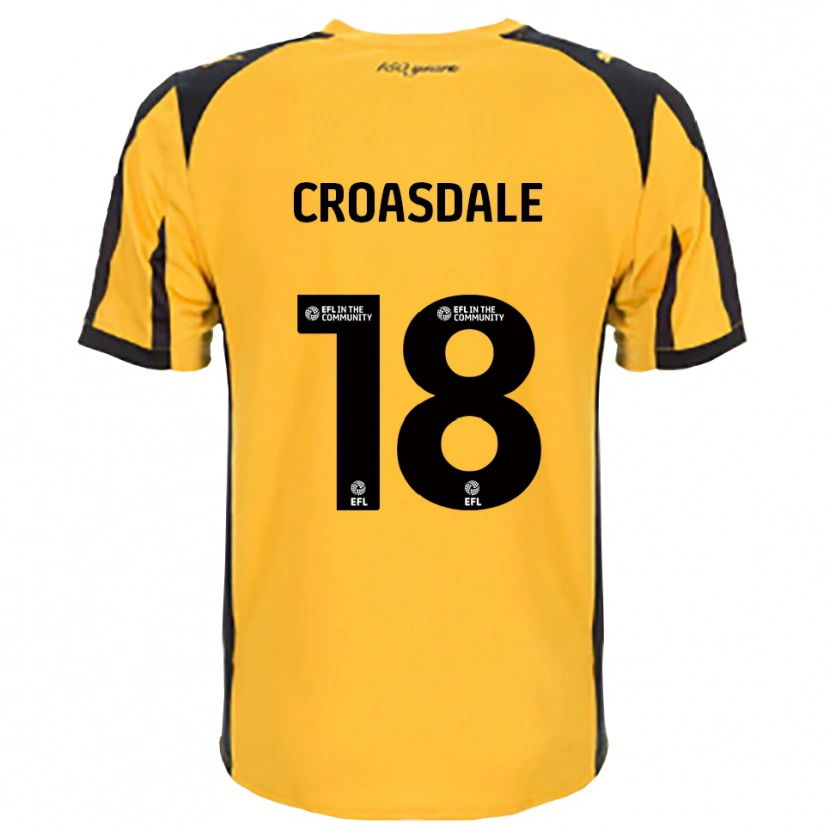 Danxen Kinder Ryan Croasdale #18 Orange Schwarz Auswärtstrikot Trikot 2025/26 T-Shirt