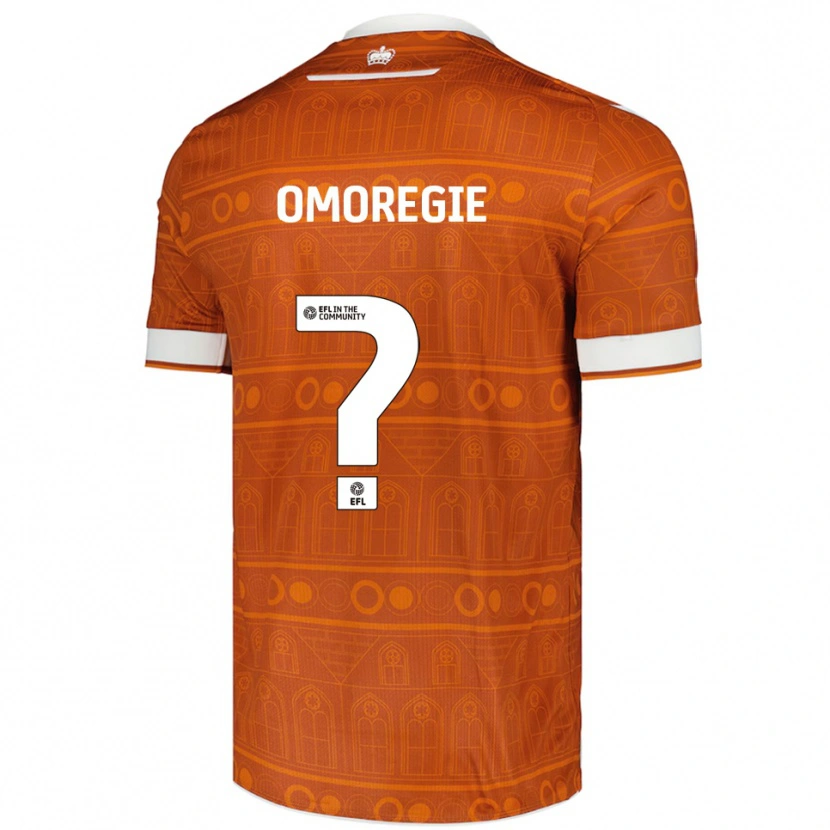 Danxen Kinder Larry Omoregie #0 Orange Weiß Auswärtstrikot Trikot 2025/26 T-Shirt