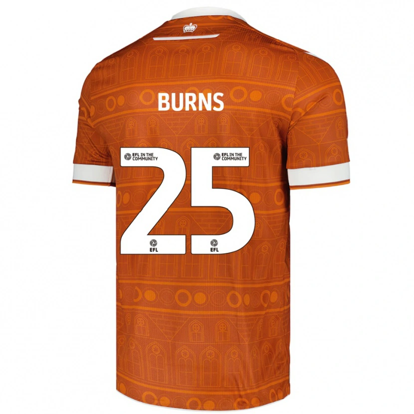 Danxen Kinder Jacqueline Burns #25 Orange Weiß Auswärtstrikot Trikot 2025/26 T-Shirt