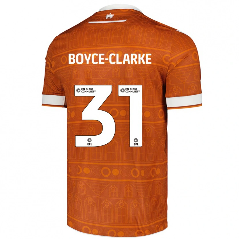 Danxen Kinder Coniah Boyce-Clarke #31 Orange Weiß Auswärtstrikot Trikot 2025/26 T-Shirt