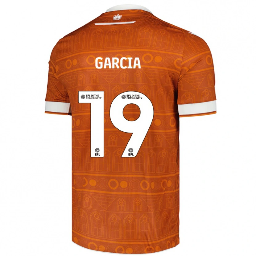 Danxen Kinder Andre Garcia #19 Orange Weiß Auswärtstrikot Trikot 2025/26 T-Shirt