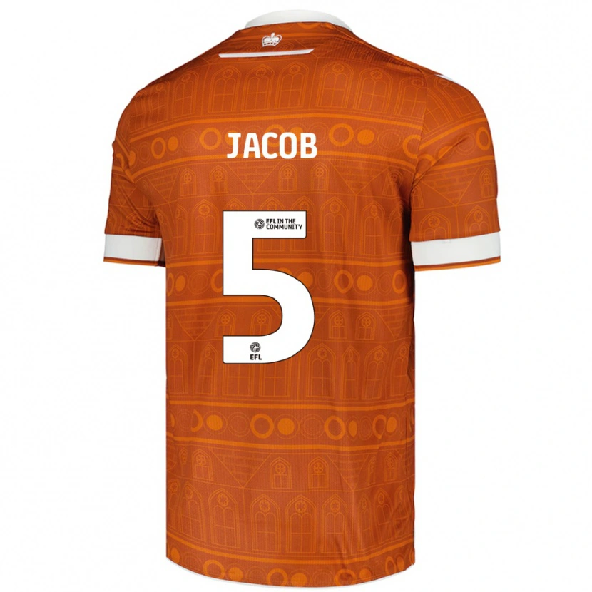 Danxen Kinder Matty Jacob #5 Orange Weiß Auswärtstrikot Trikot 2025/26 T-Shirt
