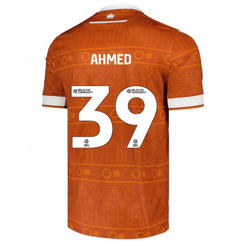 Danxen Kinder Ashqar Ahmed #39 Orange Weiß Auswärtstrikot Trikot 2025/26 T-Shirt