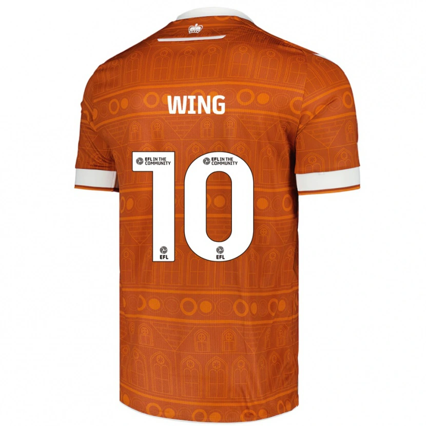 Danxen Kinder Lewis Wing #10 Orange Weiß Auswärtstrikot Trikot 2025/26 T-Shirt