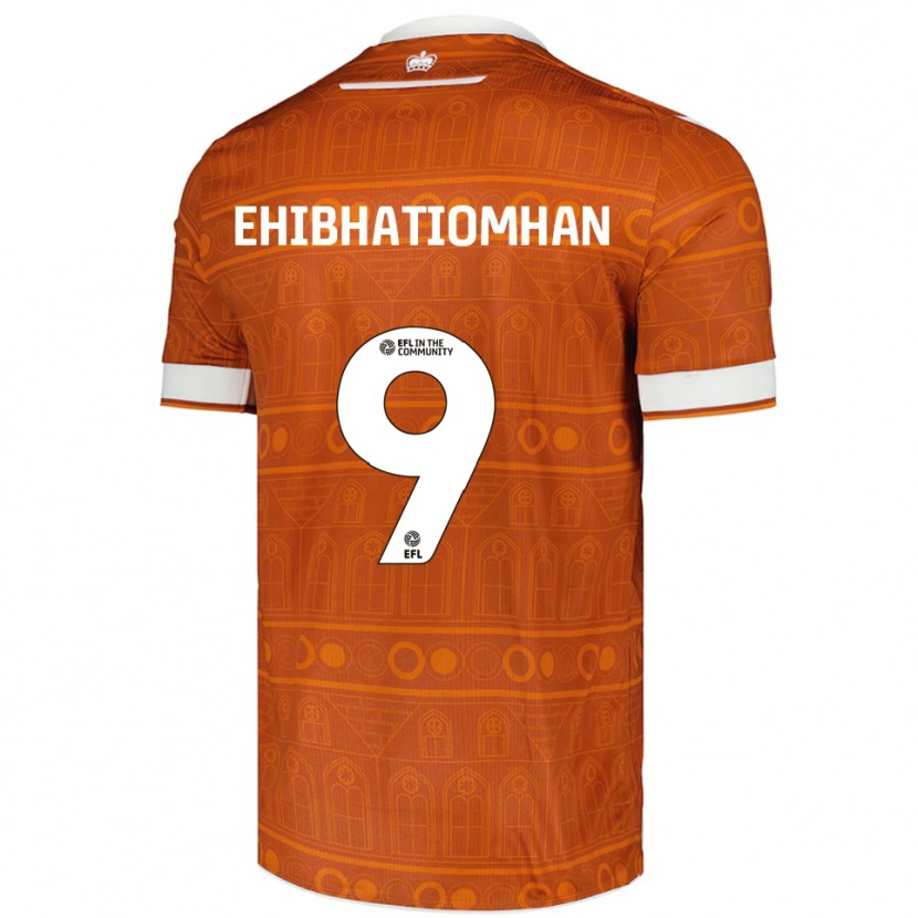Danxen Kinder Kelvin Ehibhatiomhan #9 Orange Weiß Auswärtstrikot Trikot 2025/26 T-Shirt