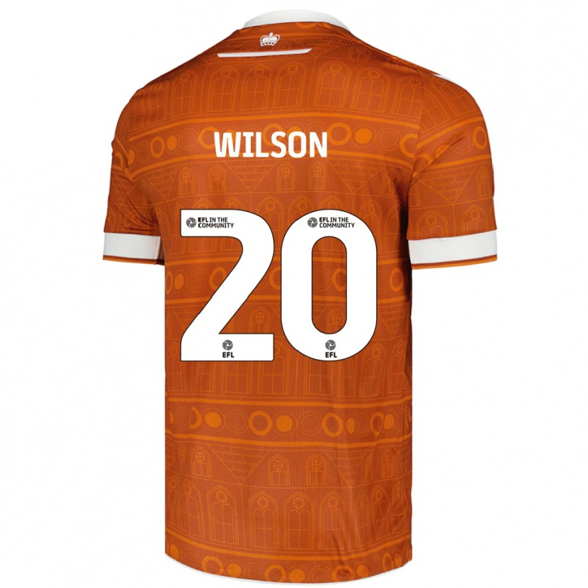Danxen Kinder Georgia Wilson #20 Orange Weiß Auswärtstrikot Trikot 2025/26 T-Shirt