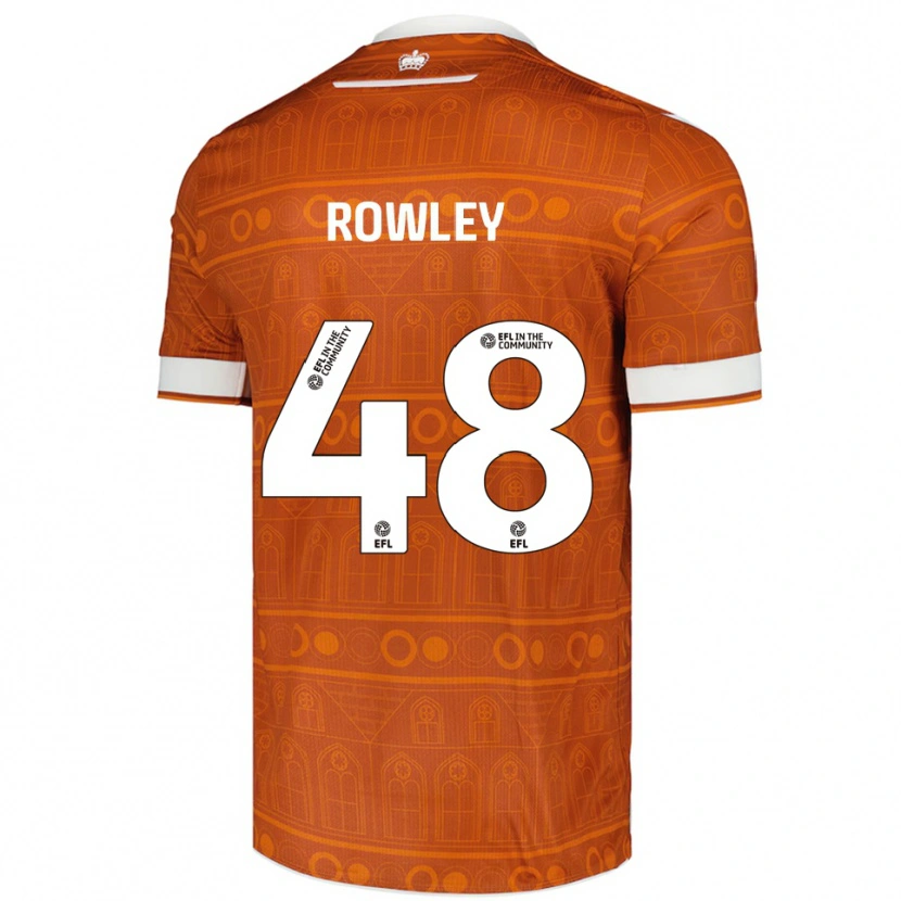 Danxen Kinder Matthew Rowley #48 Orange Weiß Auswärtstrikot Trikot 2025/26 T-Shirt