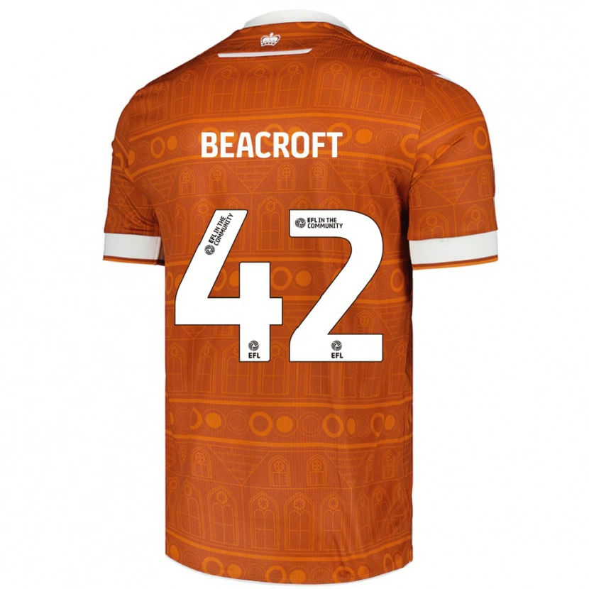 Danxen Kinder Boyd Beacroft #42 Orange Weiß Auswärtstrikot Trikot 2025/26 T-Shirt