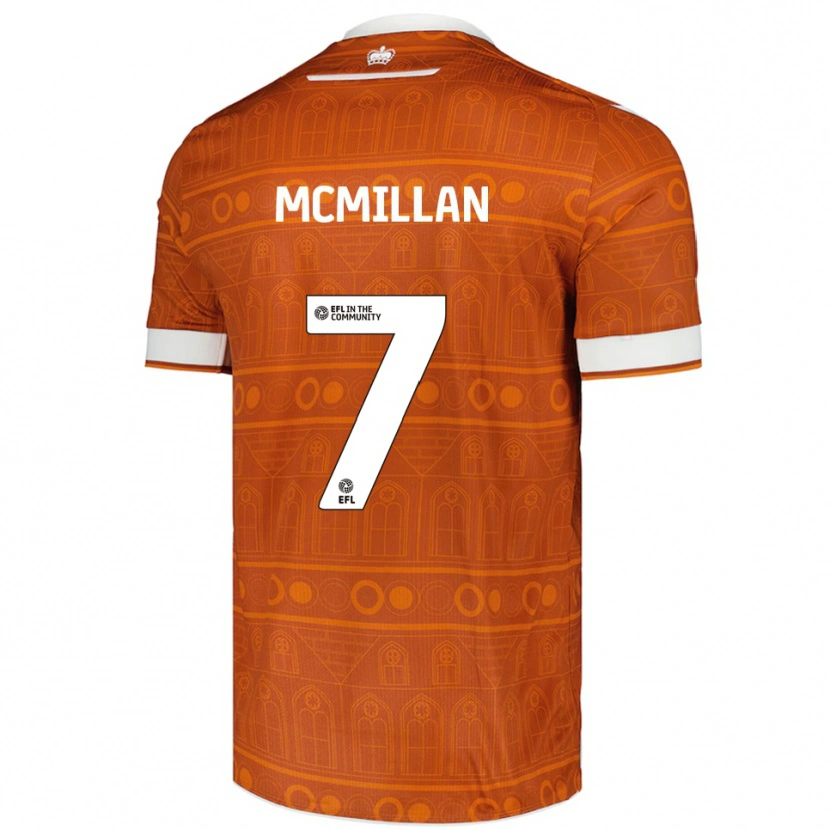 Danxen Kinder Maddox Mcmillan #7 Orange Weiß Auswärtstrikot Trikot 2025/26 T-Shirt