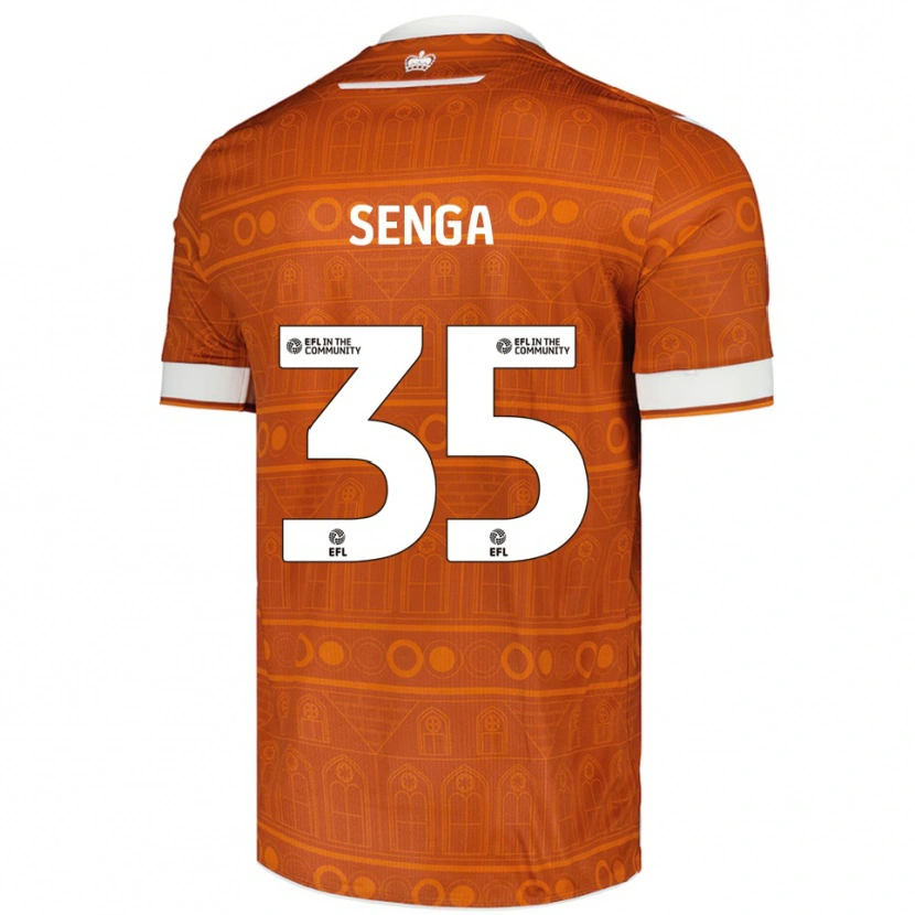 Danxen Kinder Jack Senga #35 Orange Weiß Auswärtstrikot Trikot 2025/26 T-Shirt