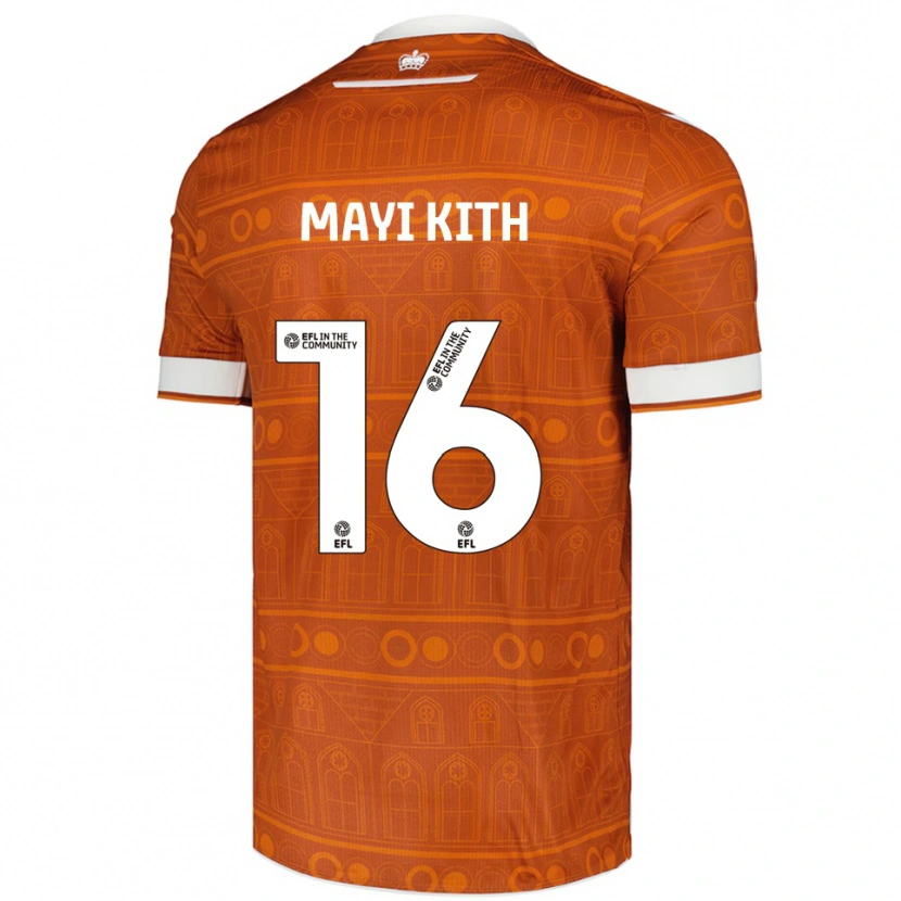 Danxen Kinder Easther Mayi Kith #16 Orange Weiß Auswärtstrikot Trikot 2025/26 T-Shirt
