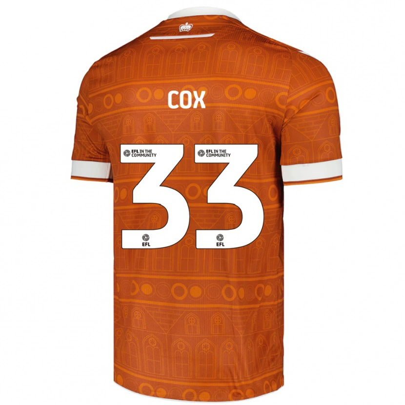 Danxen Kinder Bella Cox #33 Orange Weiß Auswärtstrikot Trikot 2025/26 T-Shirt